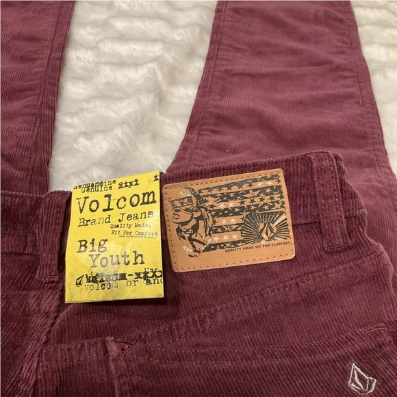 Volcom Corduroy Pants Cabernet Straight Big Youth‎ Size 28 NWT - Picture 5 of 13